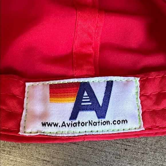 Aviator Nation Vibrant Red Hat with Iconic Patch - Picture 3 of 4